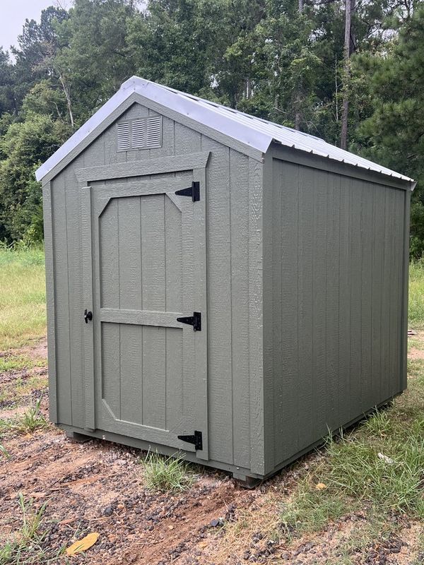Econo Pro 8 × 12 gable storage shed on The Shed Store lot in Hattiesburg, MS